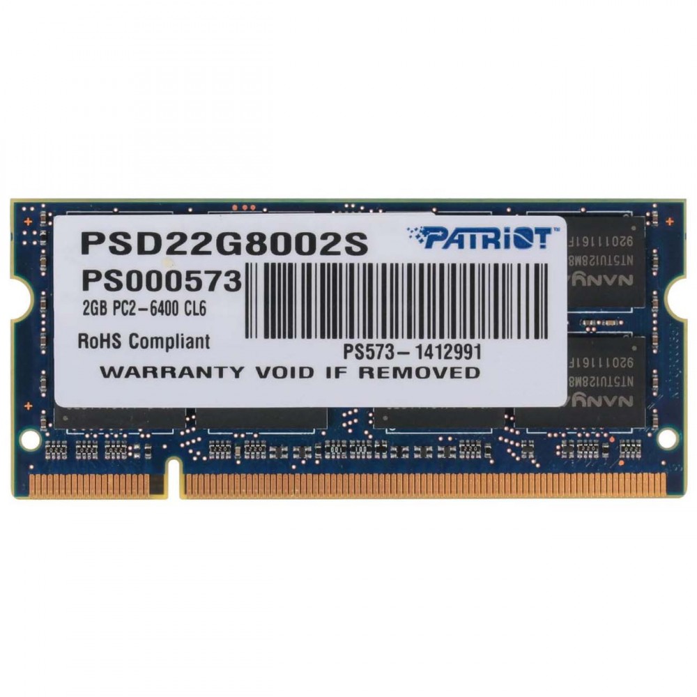 Оперативная память Patriot 2GB Signature DDR2 800Mhz (PSD22G8002S)