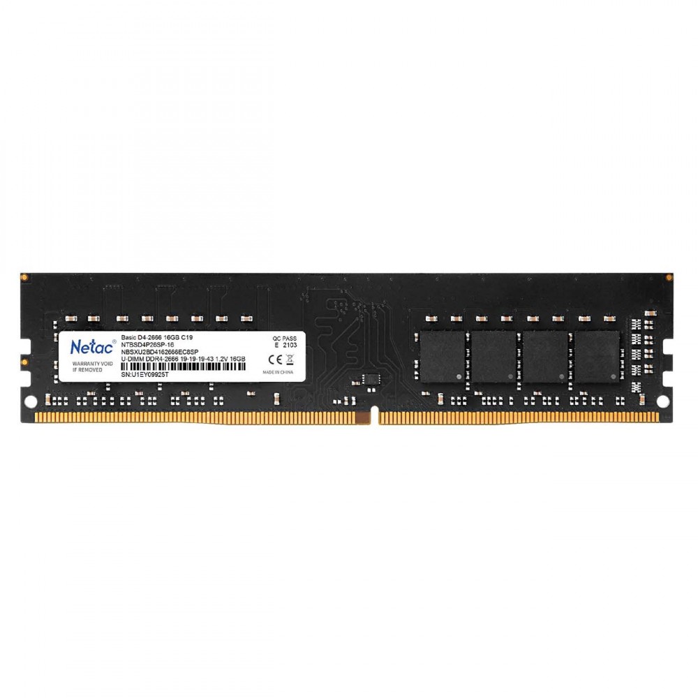 Оперативная память Netac Basic DDR4-2666 16GB (NTBSD4P26SP-16)