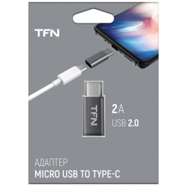 Переходник TFN microUSB мама/USB-C папа, Grey (TFN-AD-MICUSBC)