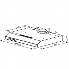 Вытяжка плоская 50 см HOMSAir Horizontal 50 Inox