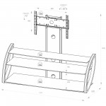 Подставка для ТВ с кронштейном Mart Каскад (1164541)