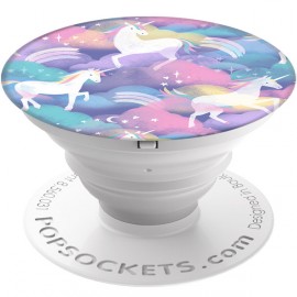 Кольцо-держатель для телефона Popsockets Unicorns In The Air Light Blue (800087) 