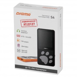 Портативный медиаплеер Digma S4 Black/Grey