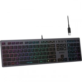 Клавиатура проводная A4Tech FX60H GREY/NEON