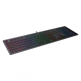 Клавиатура проводная A4Tech FX60 Grey/Neon