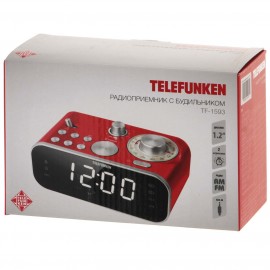 Радио-часы Telefunken TF-1593 Red/White