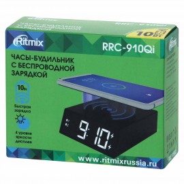 Радио-часы Ritmix RRC-910Qi Black