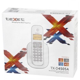 Телефон DECT teXet ТХ-D4505A White/Grey