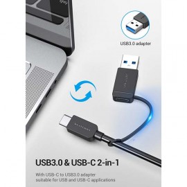 Разветвитель для компьютера Vention OTG USB-C+USB 3.0 / 4xUSB 3.0 черный 15см (CHTBB)