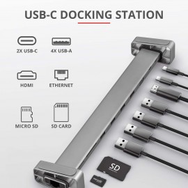 Разветвитель для компьютера Trust Dalyx USB-C 10-в-1 (23417)