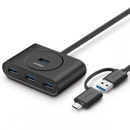 Разветвитель для компьютера uGreen CR113 USB 3.0 Hub with USB-C Port 