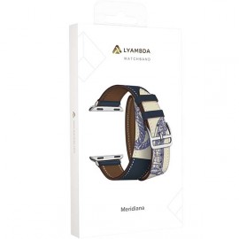 Ремешок LYAMBDA Apple Watch 42/44mm MERIDIANA Blue/Beige rope