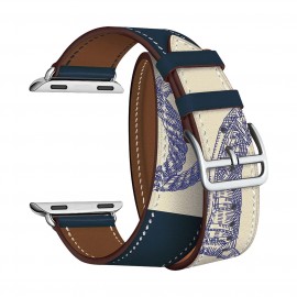 Ремешок LYAMBDA Apple Watch 38/40mm MERIDIANA Blue/Beige rope