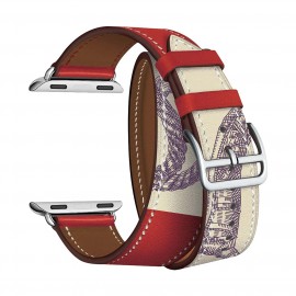 Ремешок LYAMBDA Apple Watch 38/40mm MERIDIANA Red/Beige rope