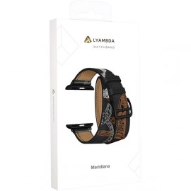 Ремешок LYAMBDA Apple Watch 38/40mm MERIDIANA Black/White rope