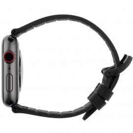 Ремешок InterStep ROBUST для Apple Watch 42mm&44mm, нат. кожа, чёрн