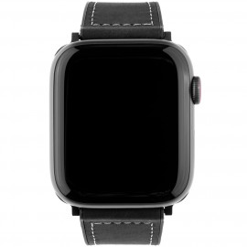 Ремешок InterStep ROBUST для Apple Watch 42mm&44mm, нат. кожа, чёрн 