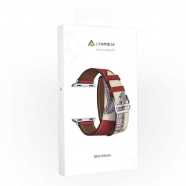 Ремешок LYAMBDA Apple Watch 38/40mm MERIDIANA Red/Beige rope