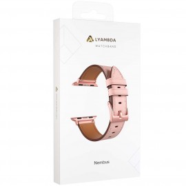 Кожаный ремешок для Apple Watch 38/40/41 mm LYAMBDA NEMBUS LWA-41-40-PK Pink 