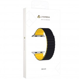 Силиконовый ремешок для Apple Watch 38/40/41 mm LYAMBDA ACRUX DSJ-30-40-BY Black/Yellow