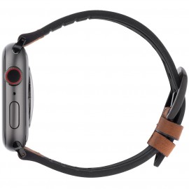 Ремешок InterStep ROBUST для Apple Watch 42mm&44mm, нат. кожа, тёмн