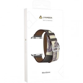 Ремешок LYAMBDA Apple Watch 42/44mm MERIDIANA Gray/Beige rope