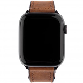 Ремешок InterStep ROBUST для Apple Watch 42mm&44mm, нат. кожа, тёмн 