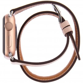 Ремешок InterStep STYLISH для Apple Watch 38mm&40mm, нат. кожа, свет