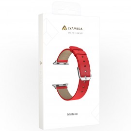 Кожаный ремешок для Apple Watch 38/40/41 mm LYAMBDA MINTAKA DSP-14-40 Red 