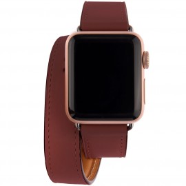 Ремешок InterStep STYLISH для Apple Watch 38mm&40mm, нат. кожа, борд 