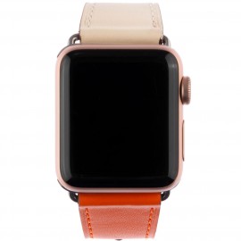 Ремешок InterStep CHIC для Apple Watch 38mm&40mm, нат. кожа, бело-о 