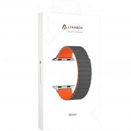 Силиконовый ремешок для Apple Watch 38/40/41 mm LYAMBDA ACRUX DSJ-30-40-GO Grey/Orange