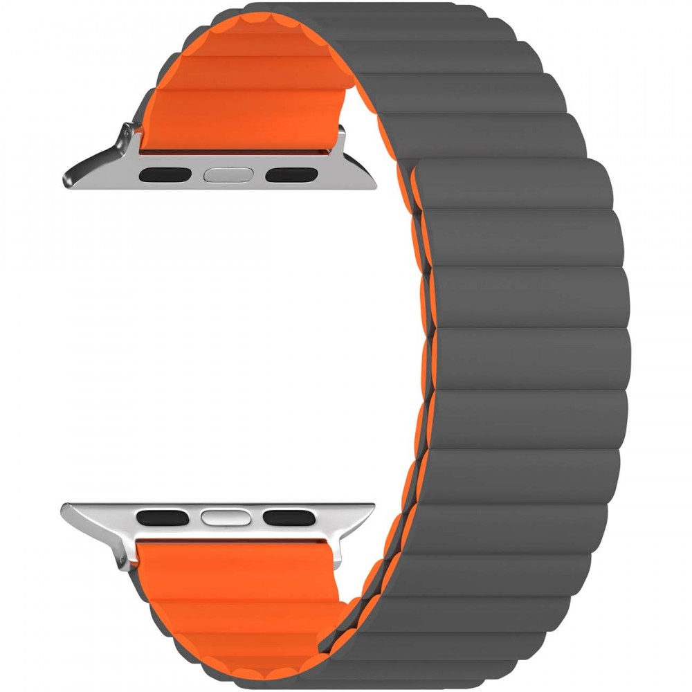 Силиконовый ремешок для Apple Watch 38/40/41 mm LYAMBDA ACRUX DSJ-30-40-GO Grey/Orange