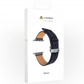 Кожаный ремешок для Apple Watch 38/40/41 mm LYAMBDA MINKAR DSP-10-40 Black Alcantara 
