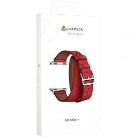 Ремешок LYAMBDA Apple Watch 42/44mm MERIDIANA Red/Beige rope