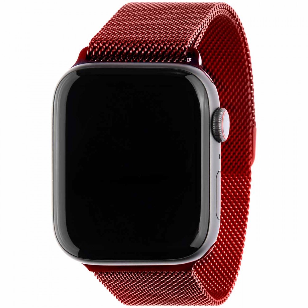 Ремешок InterStep MESH для Apple Watch 38mm&40mm, сталь, красный