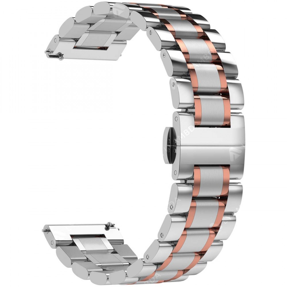 Сменный ремешок LYAMBDA 22 mm CETUS Silver/Rose Gold (DSG-11-22-SR)