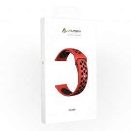 Сменный ремешок LYAMBDA 20mm ALIOTH DS-GS-03-20-RD Red/Black