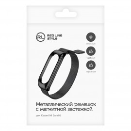 Сменный ремешок Red Line Mi Band 6 черный