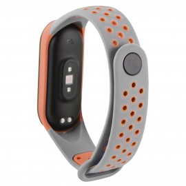 Сменный ремешок Red Line для Xiaomi Mi Band 4/3 Grey/Orange (УТ000018234) 