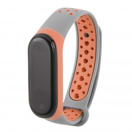 Сменный ремешок Red Line для Xiaomi Mi Band 4/3 Grey/Orange (УТ000018234)