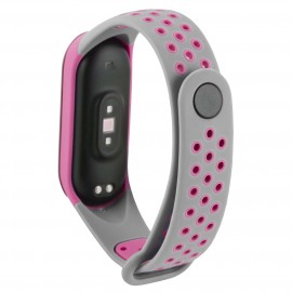 Сменный ремешок Red Line для Xiaomi Mi Band 4/3 Grey/Pink (УТ000018231) 