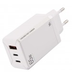 Сетевой адаптер для MacBook Barn&Hollis B&H-55 USB Type-C QC3.0 PD65 с каб.Type-C белый