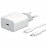 Сетевое зарядное устройство Deppa USB Type-C, PD, 18W + кабель USB-C/Lightning MFI,