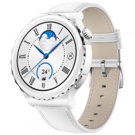 Смарт-часы HUAWEI GT 3 Pro Silver Bezel White Leather (FRG-B19) 