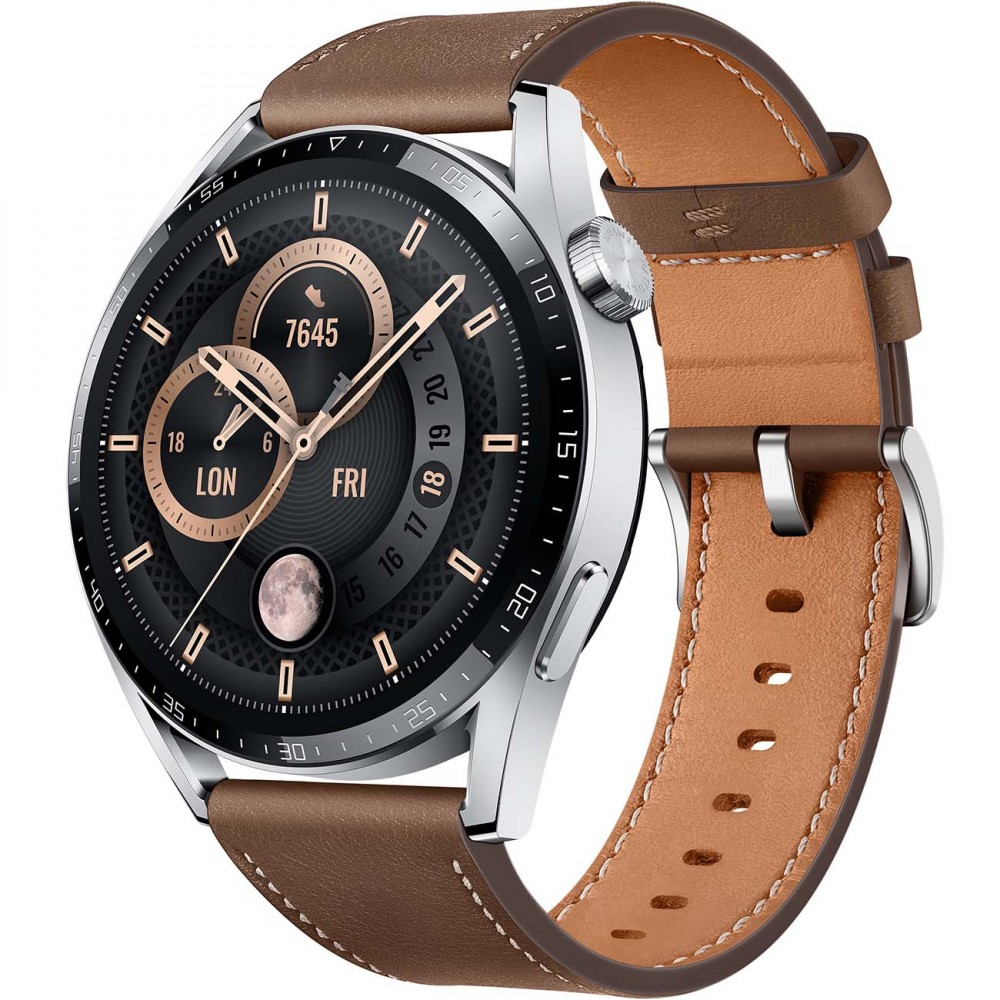 Смарт-часы HUAWEI GT 3 JPT-B19 Stainless Steel / Brown Leather