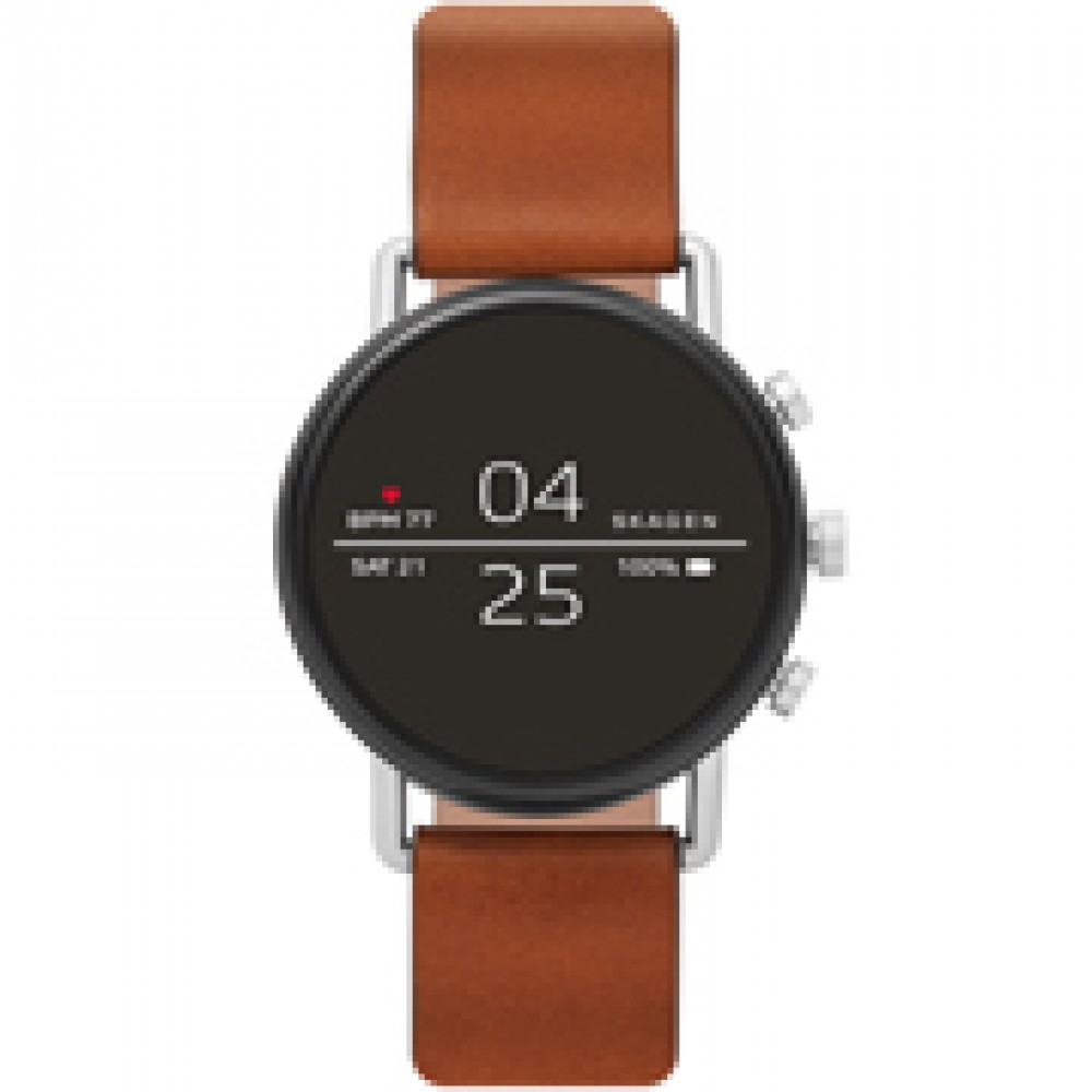 Смарт-часы Skagen Falster 2 Silver / Brown Leather