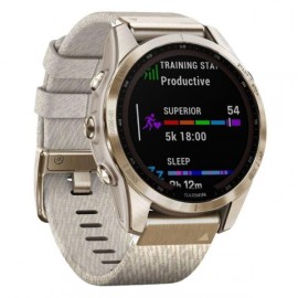 Смарт-часы Garmin Fenix 7S Sapphire Solar Cream Gold with Nylon