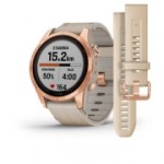 Спортивные часы Garmin Fenix 7S Sapphire Solar Ti Rose Gold/Leather