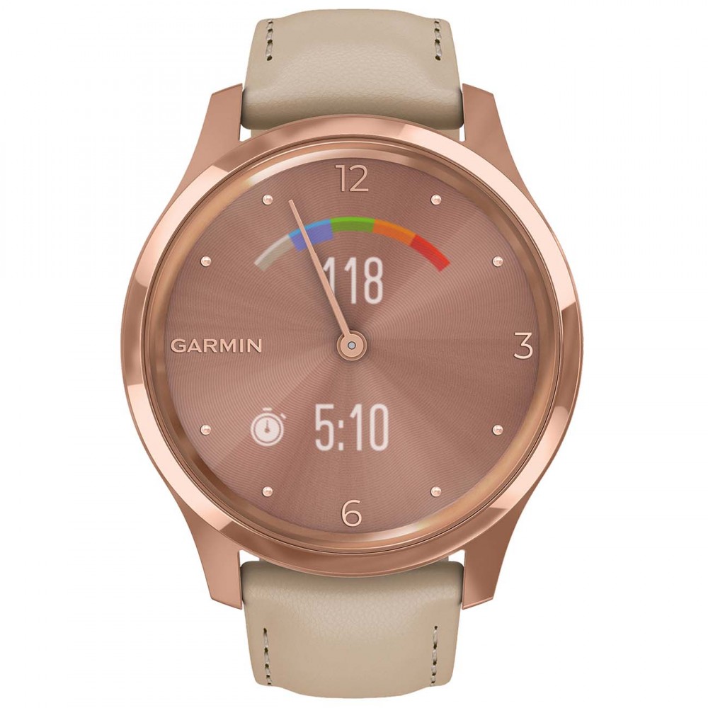 Спортивные часы Garmin Vivomove Luxe Rose Gold/Light Sand (010-02241-21)